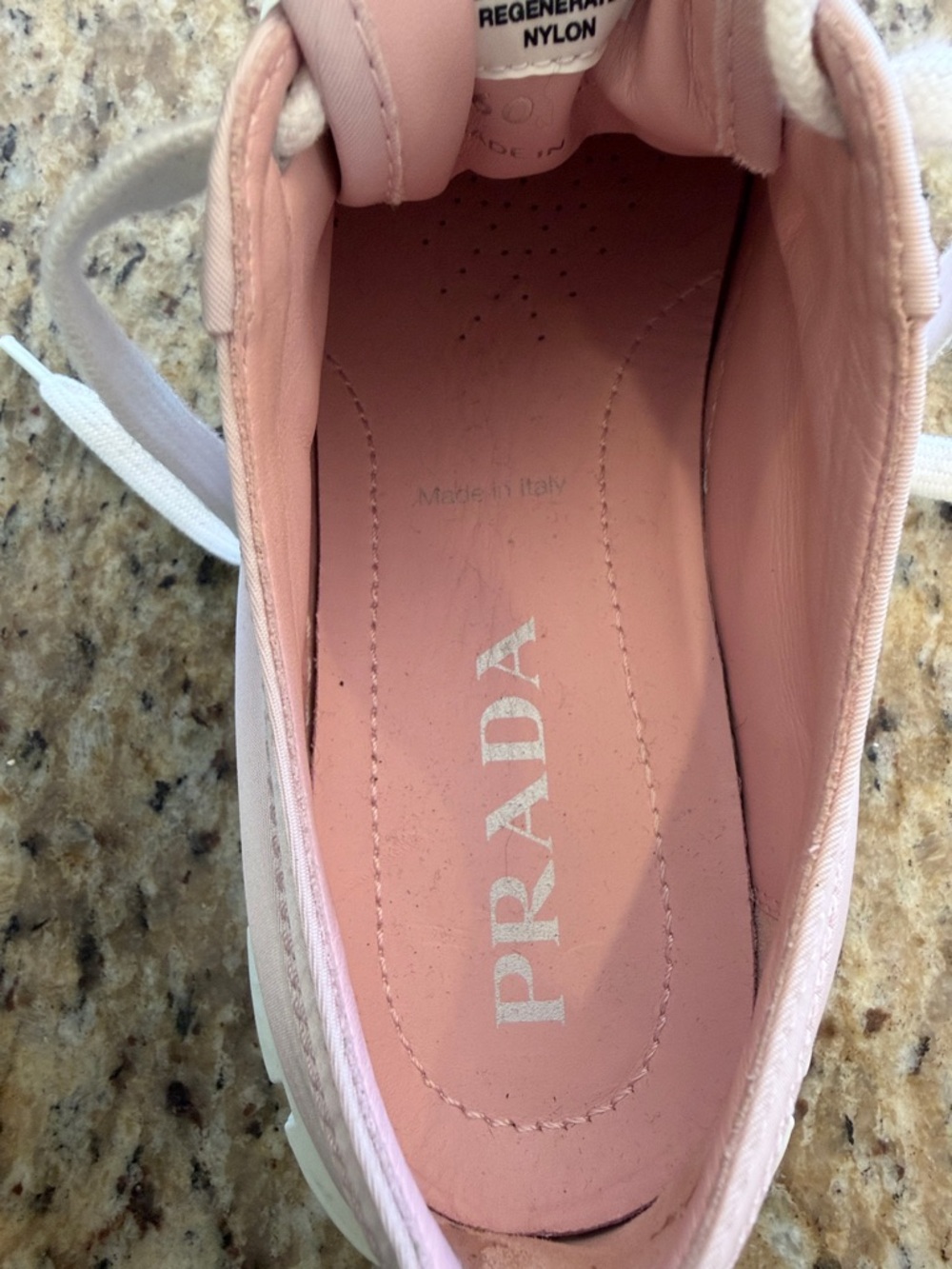 Prada Pink Platform Low-Top Sneakers - Picture 3 of 4